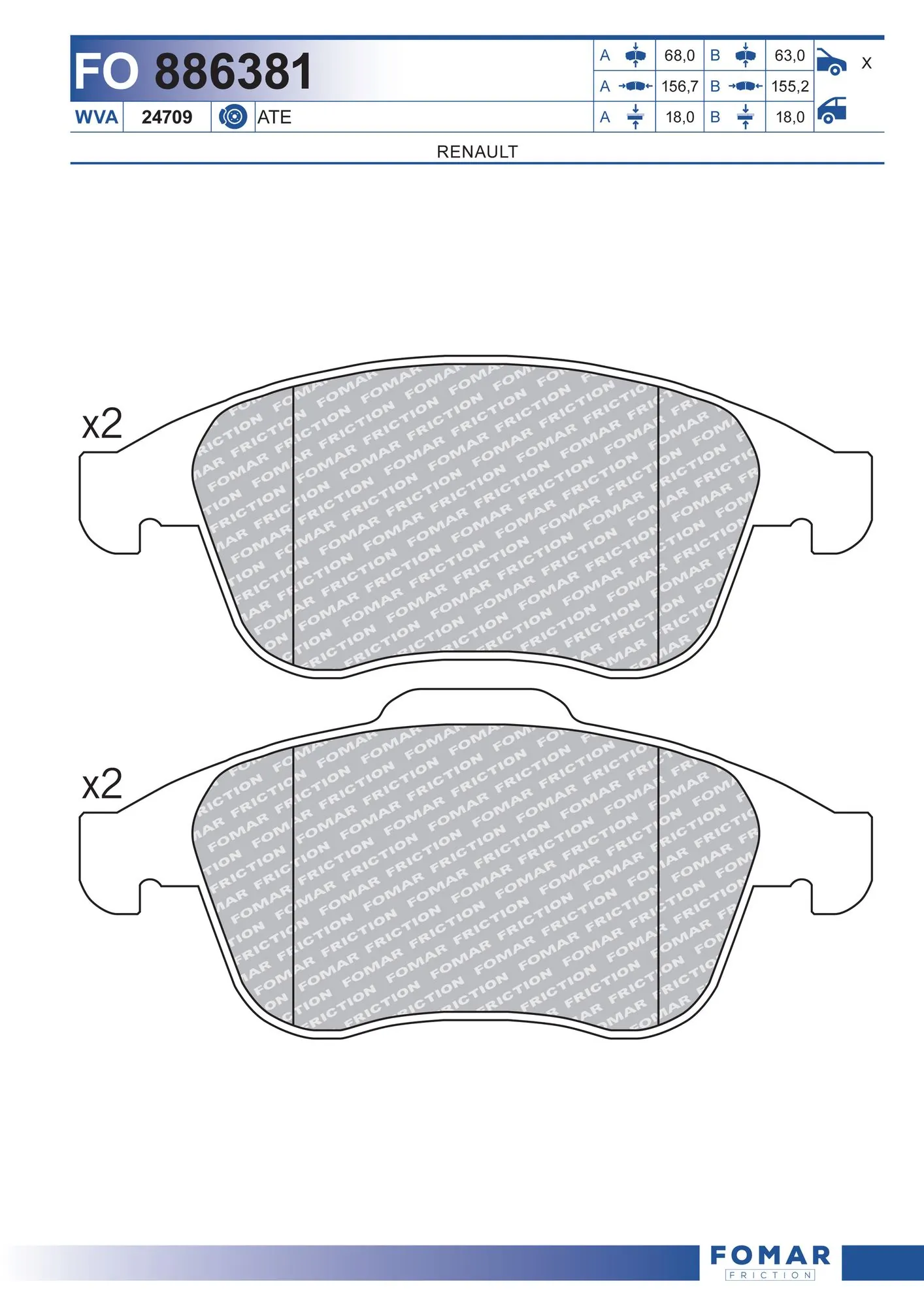 Brake Pad Set, disc brake